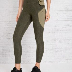 Old Navy High Waisted Cloud Leggings Medium Olive Green With Pouch